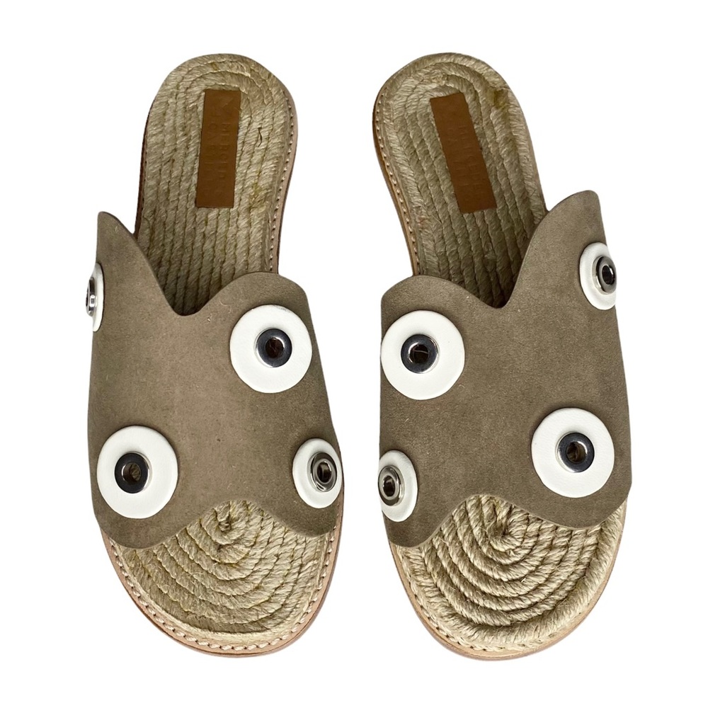 new Mercedes Castillo ☀︎︎ Hardware Detailed Suede Flat Sandals ☀︎︎ Brown 7M 37 - Picture 12 of 17